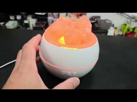 מפיץ ריח עם אבני מלח ואפקט להבה