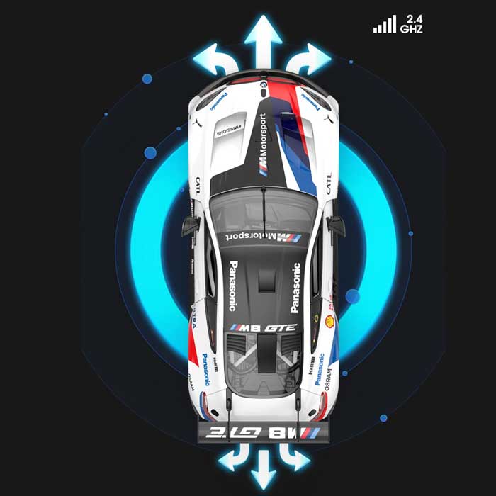 מכונית עם שלט BMW M8 GTE להרכבה עצמית