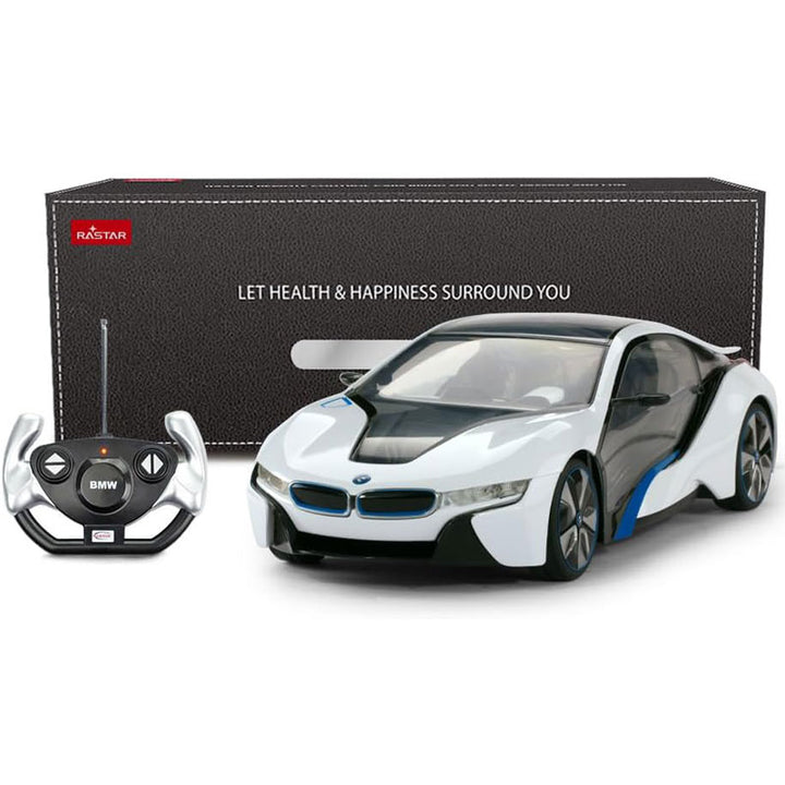 מכונית על שלט לילדים: BMW I8 עם שלט בעיצוב הגה