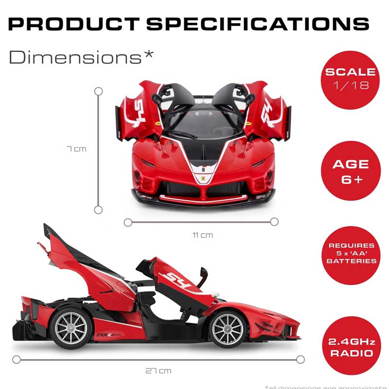 מכונית Ferrari FXXK Evo עם שלט להרכבה עצמית