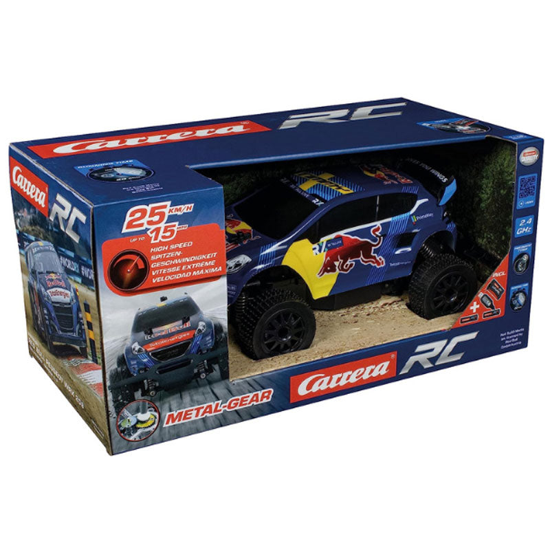 מכונית על שלט 25 קמ"ש רד בול CARRERA PEUGOT WRX RALLYCROSS 208