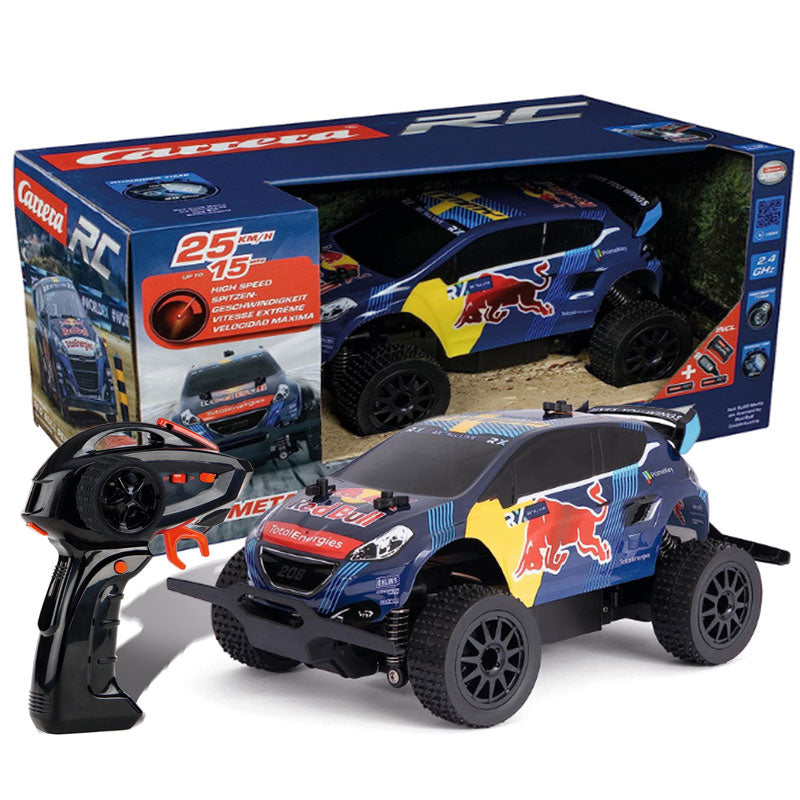 מכונית על שלט 25 קמ"ש רד בול CARRERA PEUGOT WRX RALLYCROSS 208