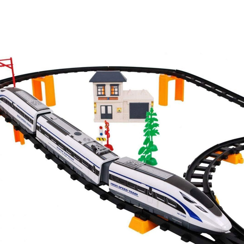 רכבת מהירה על שלט רחוק עם מסלול ענק 81 חלקים