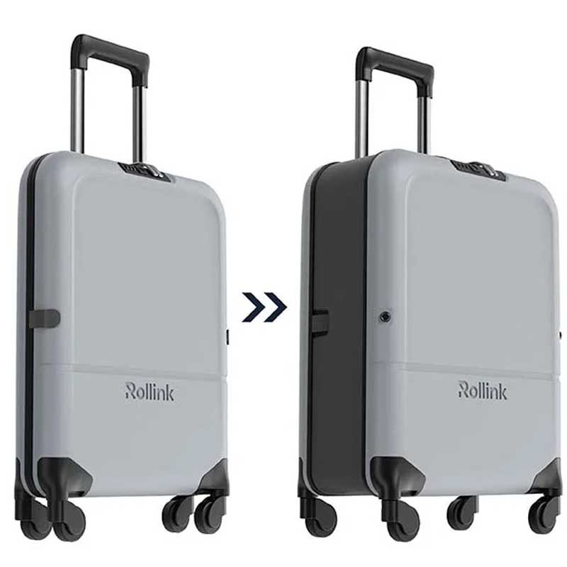 מזוודת טרולי מתקפלת Rollink FLEX LIGHT – אפורה