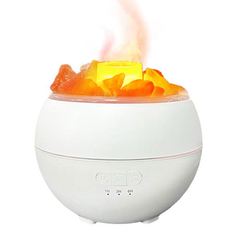 מפיץ ריח עם אבני מלח ואפקט להבה