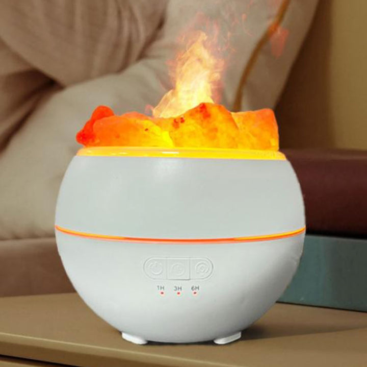 מפיץ ריח עם אבני מלח ואפקט להבה