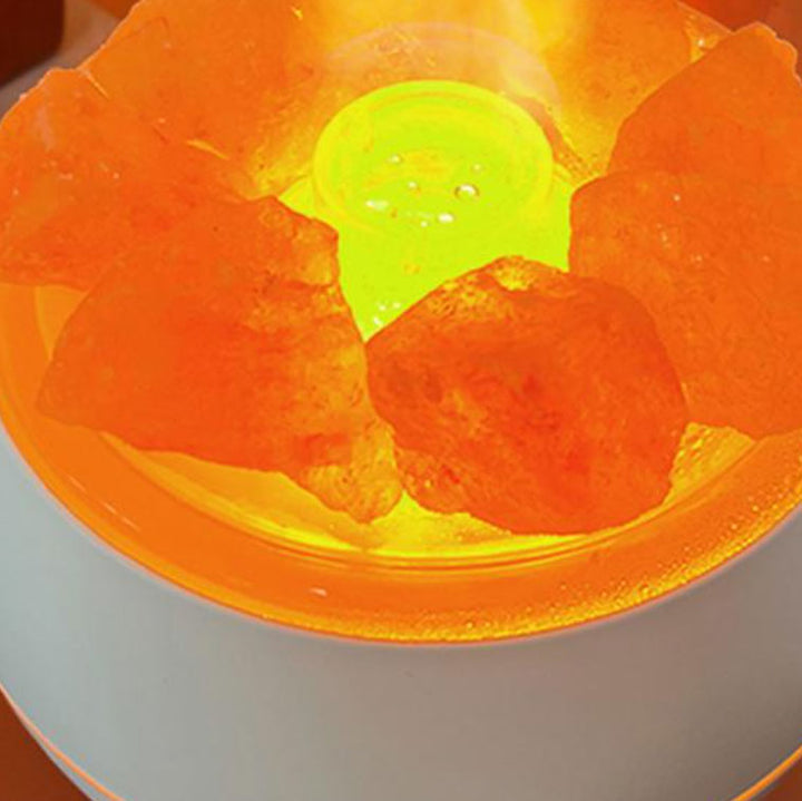 מפיץ ריח עם אבני מלח ואפקט להבה