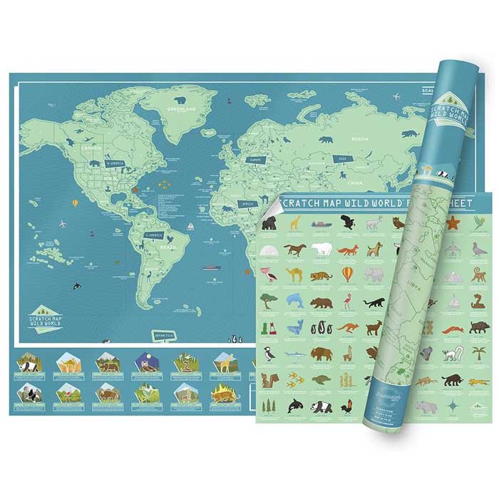 מפת גירוד Wild World Scratch Map