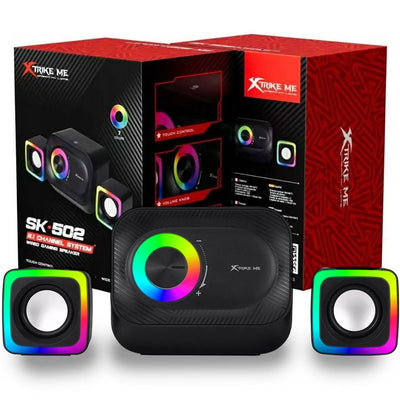 רמקולים גיימינג למחשב מערכת שמע 2.1 דגם XtrikeMe SK-502