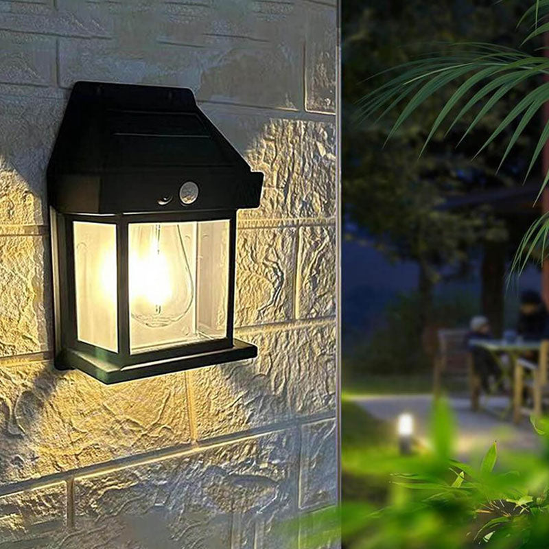 תאורת קיר סולארית מעוצבת עם חיישן תנועה