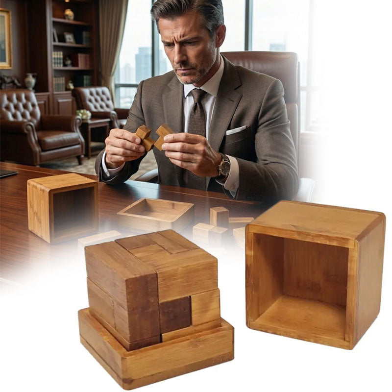 משחק חשיבה מעץ קוביית סומה מבמבוק יוקרתי לאתגר מחשבתי