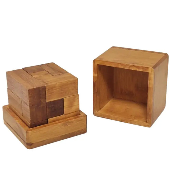 משחק חשיבה מעץ קוביית סומה מבמבוק יוקרתי לאתגר מחשבתי