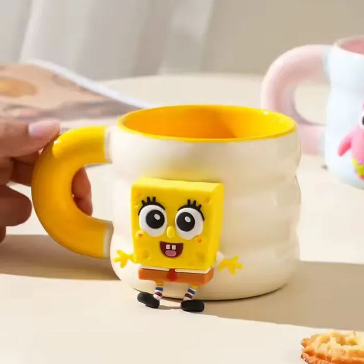 ספל קרמיקה בוב ספוג עם בובה מגנטית