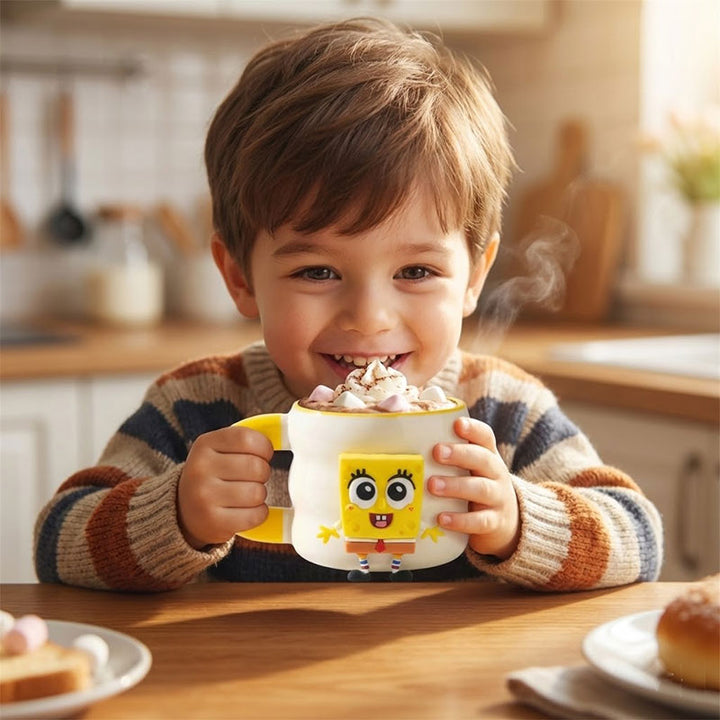 ספל קרמיקה בוב ספוג עם בובה מגנטית