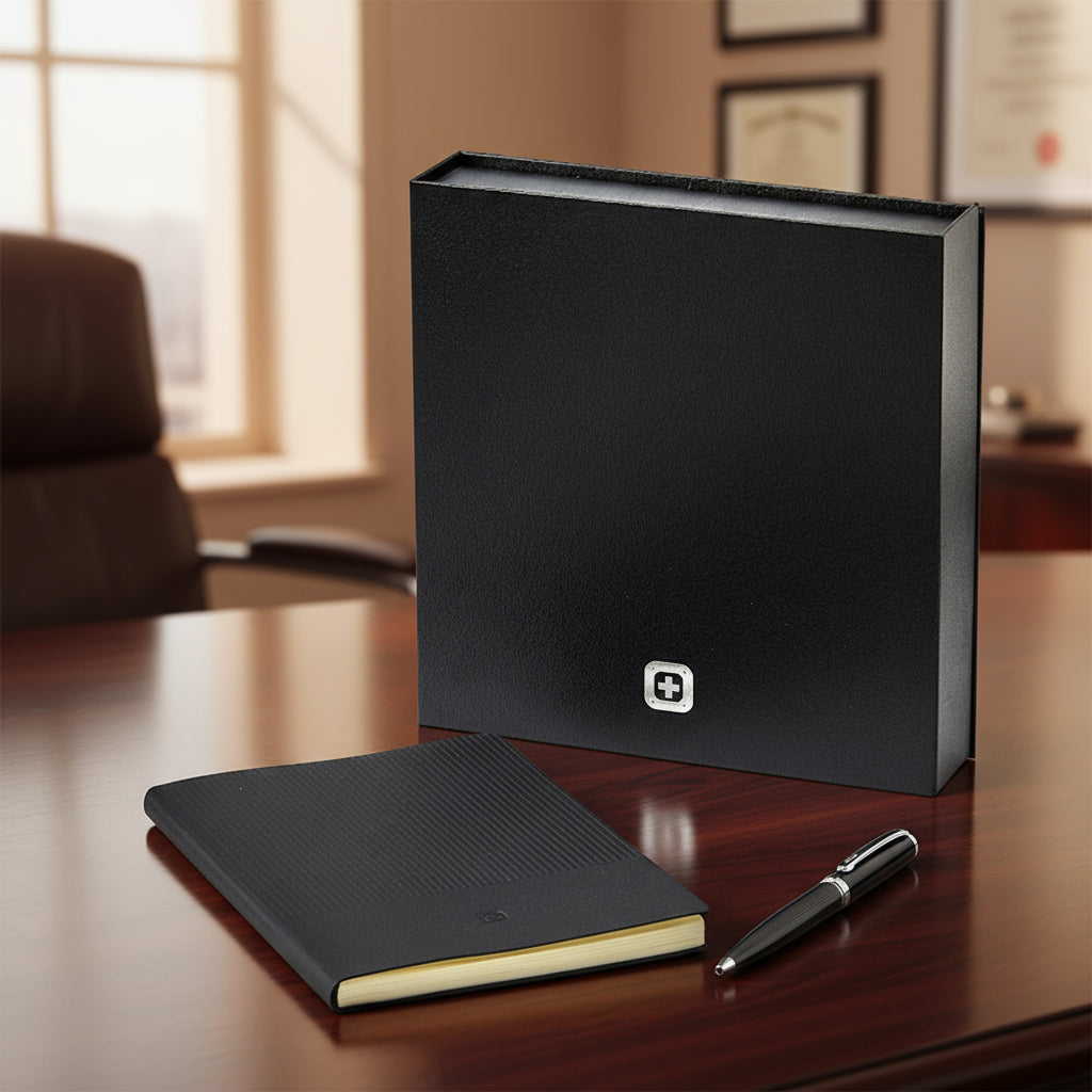 מתנה למנהלים: סט מחברת ועט יוקרתי