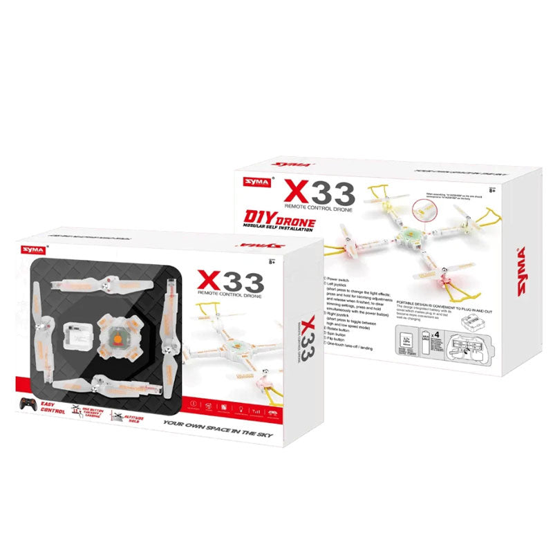 רחפן חכם SYMA X33: טיסה יציבה, ריחוף אוטומטי ופעלולי 360 מעלות