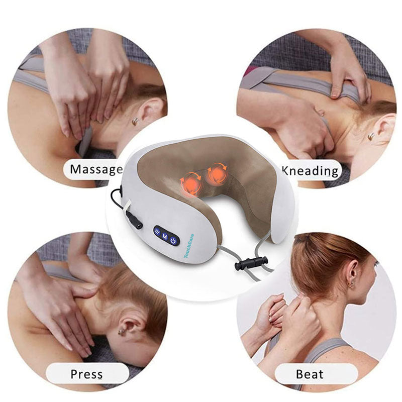 כרית עיסוי שיאצו נטענת לצוואר TouchCare TC-606