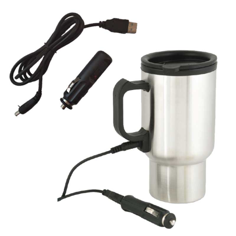 כוס תרמית לקפה בחיבור USB / למצת ברכב