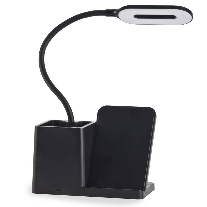 מעמד טעינה אלחוטי 15W משולב מנורת שולחן וכוס לעטים