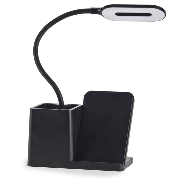 מעמד טעינה אלחוטי 15W משולב מנורת שולחן וכוס לעטים