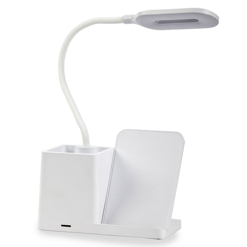 מעמד טעינה אלחוטי 15W משולב מנורת שולחן וכוס לעטים