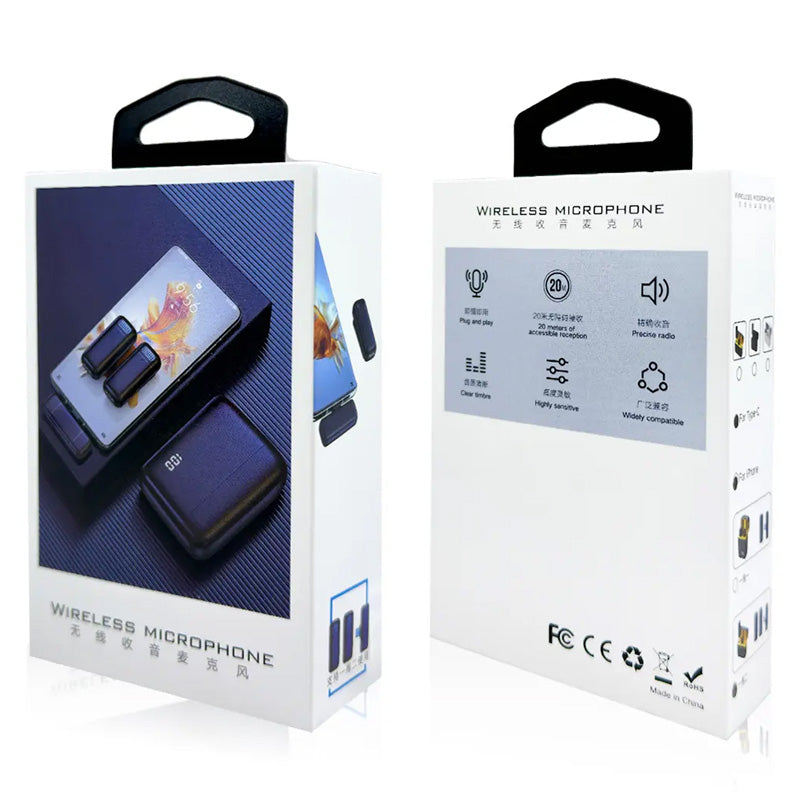 זוג מיקרופונים אלחוטיים לסמארטפון