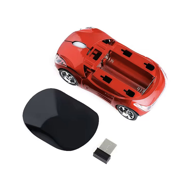 עכבר מחשב אלחוטי בצורת מכונית ספורט