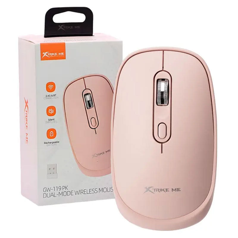 עכבר אלחוטי (BT / 2.4Ghz) נטען GW-119 מבית Xtrike Me