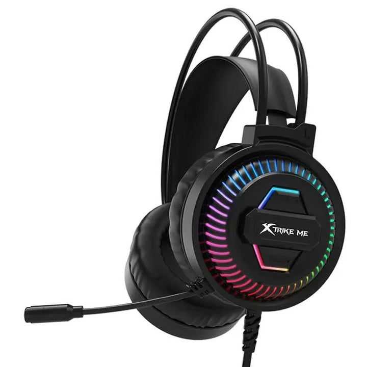 אוזניות גיימינג מקצועיות 7.1 עם תאורת RGB דגם XtrikeME GH-510