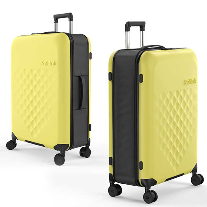 מזוודה מתקפלת רולינק FLEX 360 SPINNER גודל 29 אינץ' 4 גלגלים - צהוב