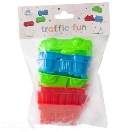 סט כלים TRAFFIC FUN לבניית רכבים בחול קינטי