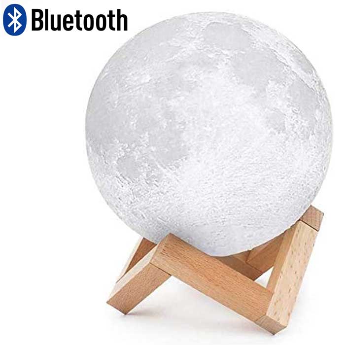 מנורה בעיצוב ירח עם בלוטוס