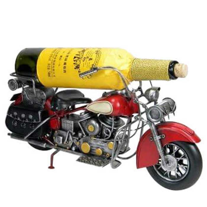 אופנוע בעיצוב רטרו מעמד לבקבוק יין