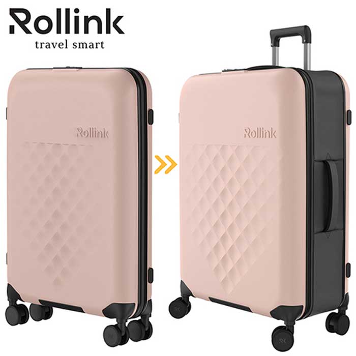 מזוודה מתקפלת רולינק FLEX 360 SPINNER גודל 29 אינץ' 4 גלגלים - ורוד מעושן