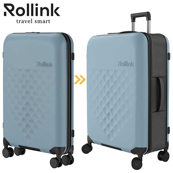 מזוודה מתקפלת רולינק FLEX 360 SPINNER גודל 29 אינץ' 4 גלגלים - תכלת
